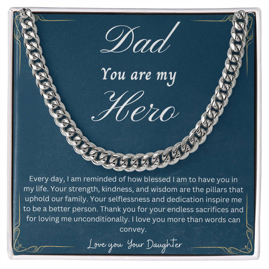 Dad | You are my Hero | Cuban Chain