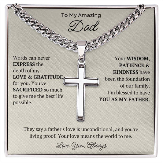 To My Amazing Dad Love You Dad Cross